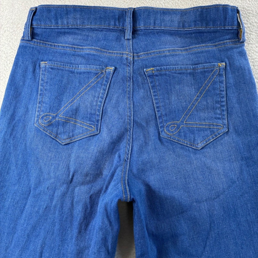 Lilly Pulitzer Liza High Rise Crop Flare Jeans Womens 8 29x27 Blue Embroidered